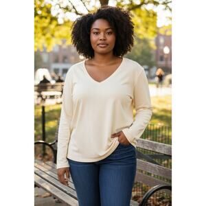 GAP Women’s Yellow Long Sleeve Organic Cotton Shirt – Size XL Tall